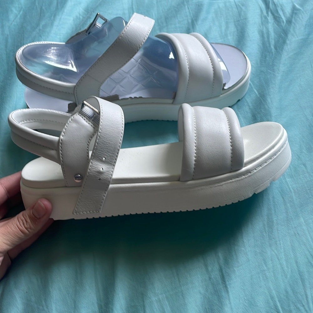 White sandals